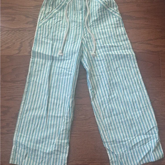 Striped Green sezane Jaques pants trousers xs 34 - Picture 2 of 6